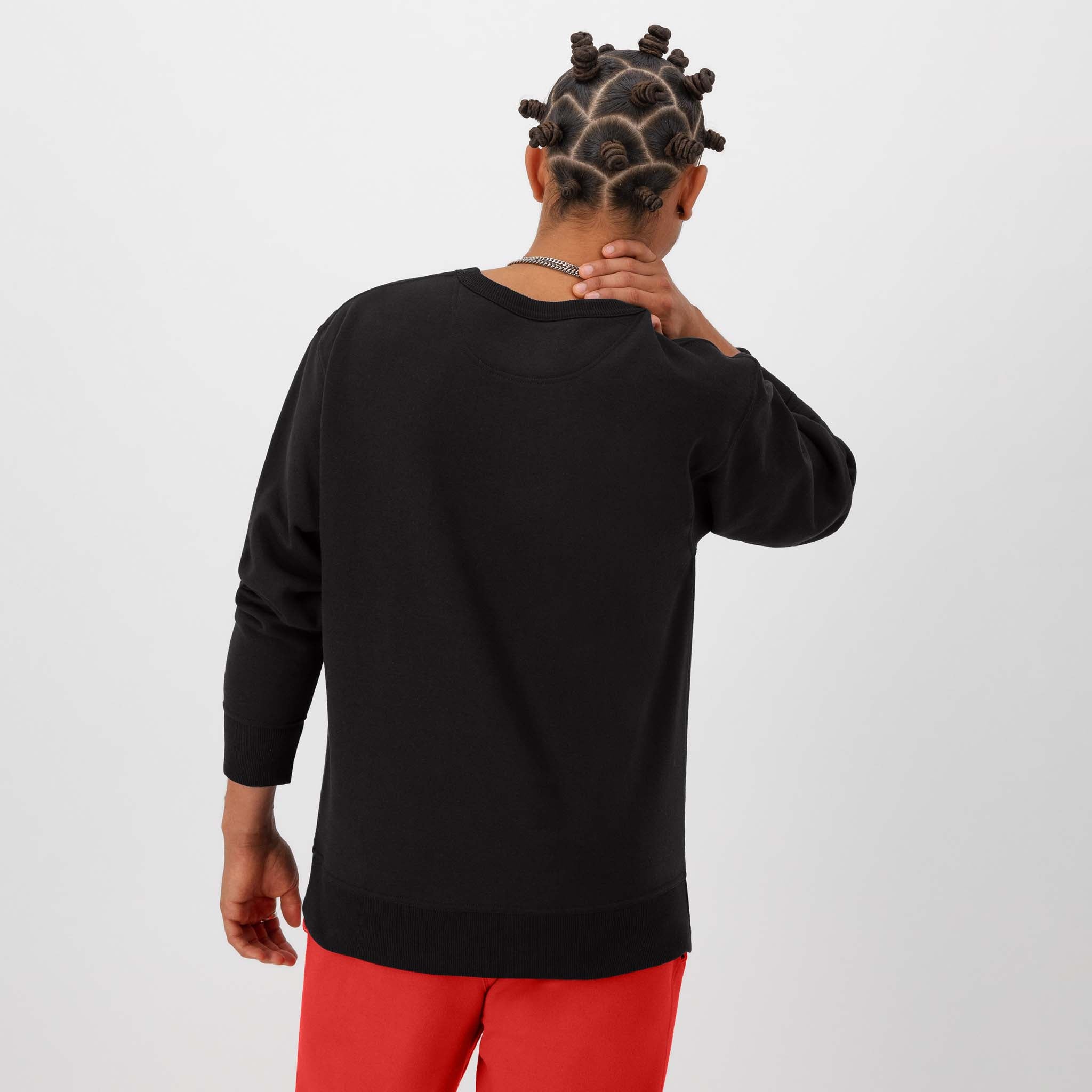 Powerblend Crewneck Sweatshirt. Left Script Logo - Image 3