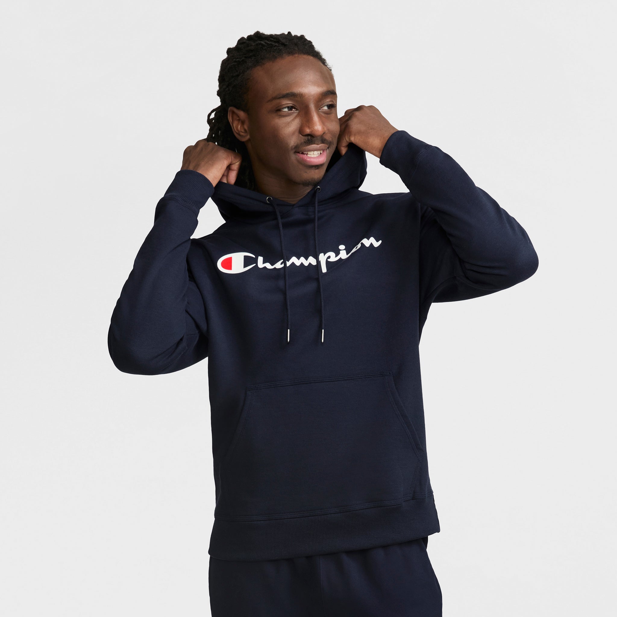 Powerblend Hoodie. Full Script Logo