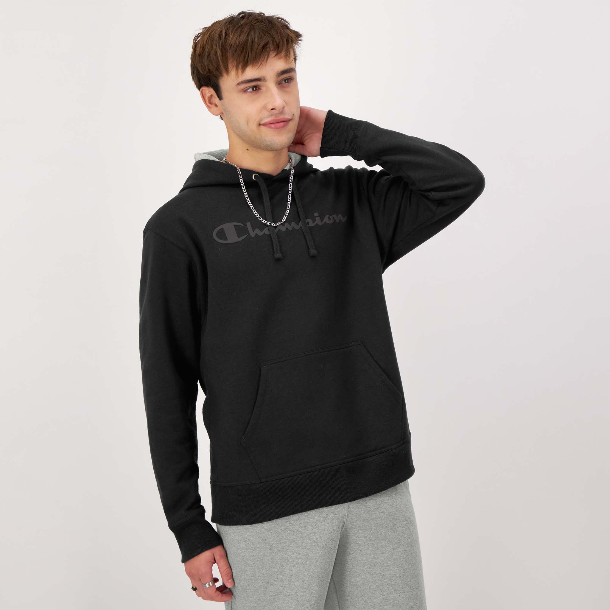 Powerblend Hoodie. Tonal Script Logo