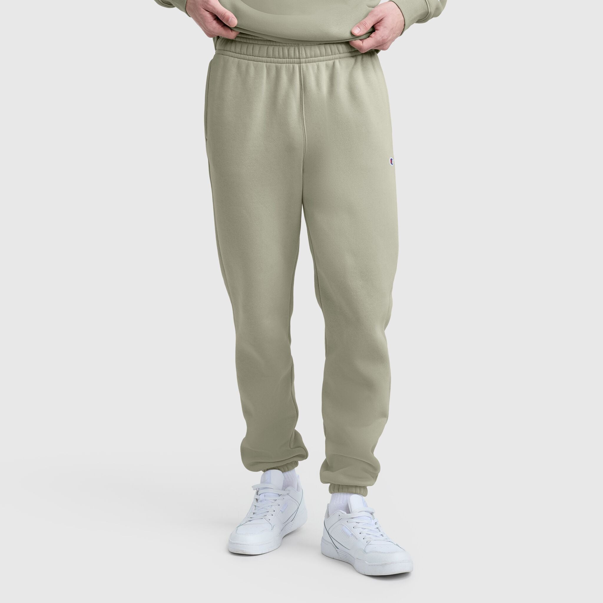 Powerblend Sweatpants. Cinched Bottom. C Logo
