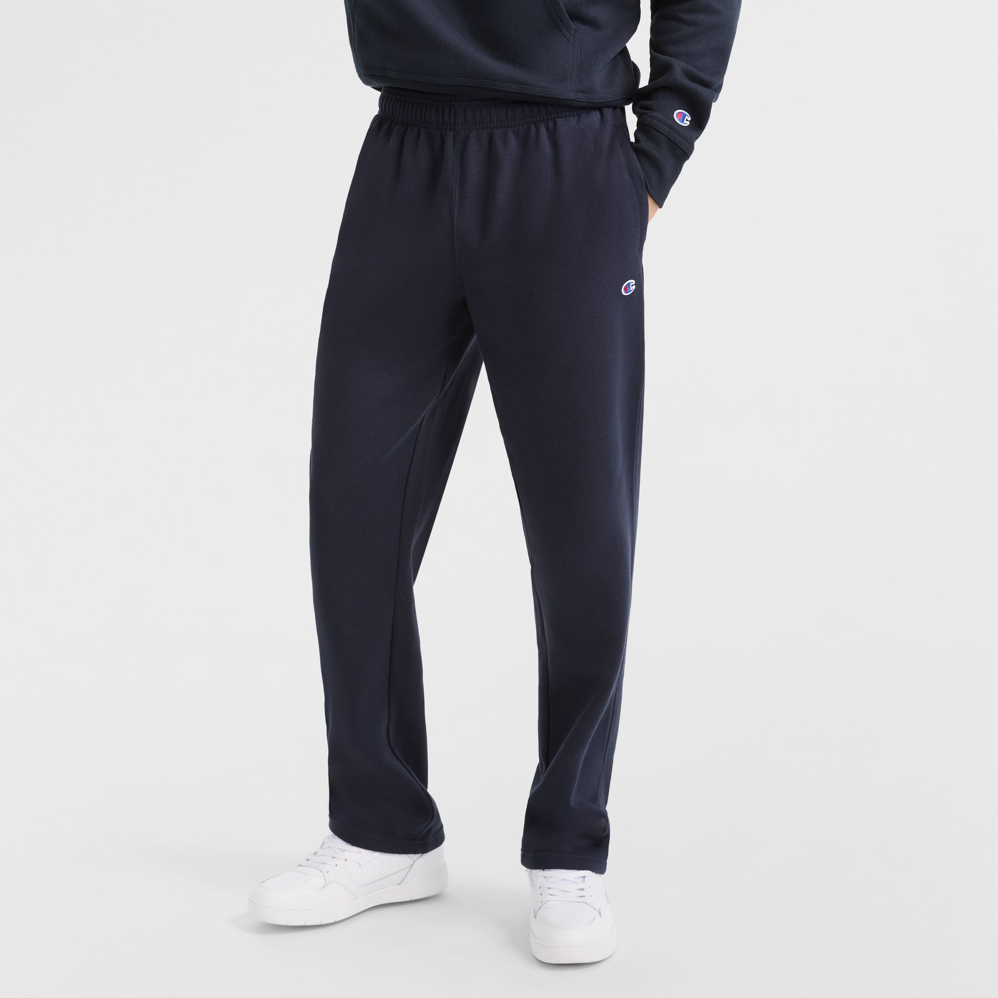 Powerblend Sweatpants. Open Hem. C Logo