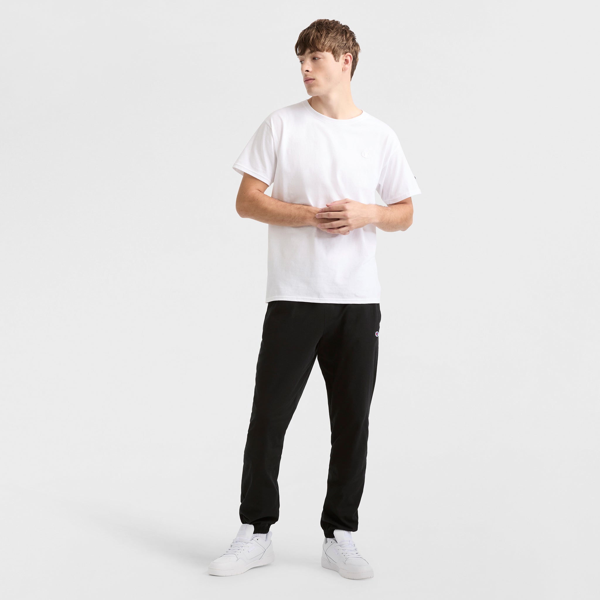 Lightweight Lounge Pants. Cinched Hem. C Logo