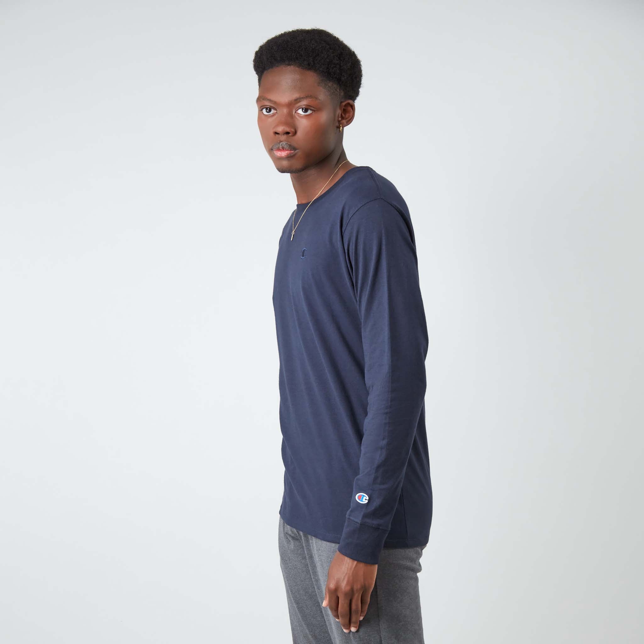 Classic Long Sleeve T-Shirt. Embroidered C Logo - Image 2