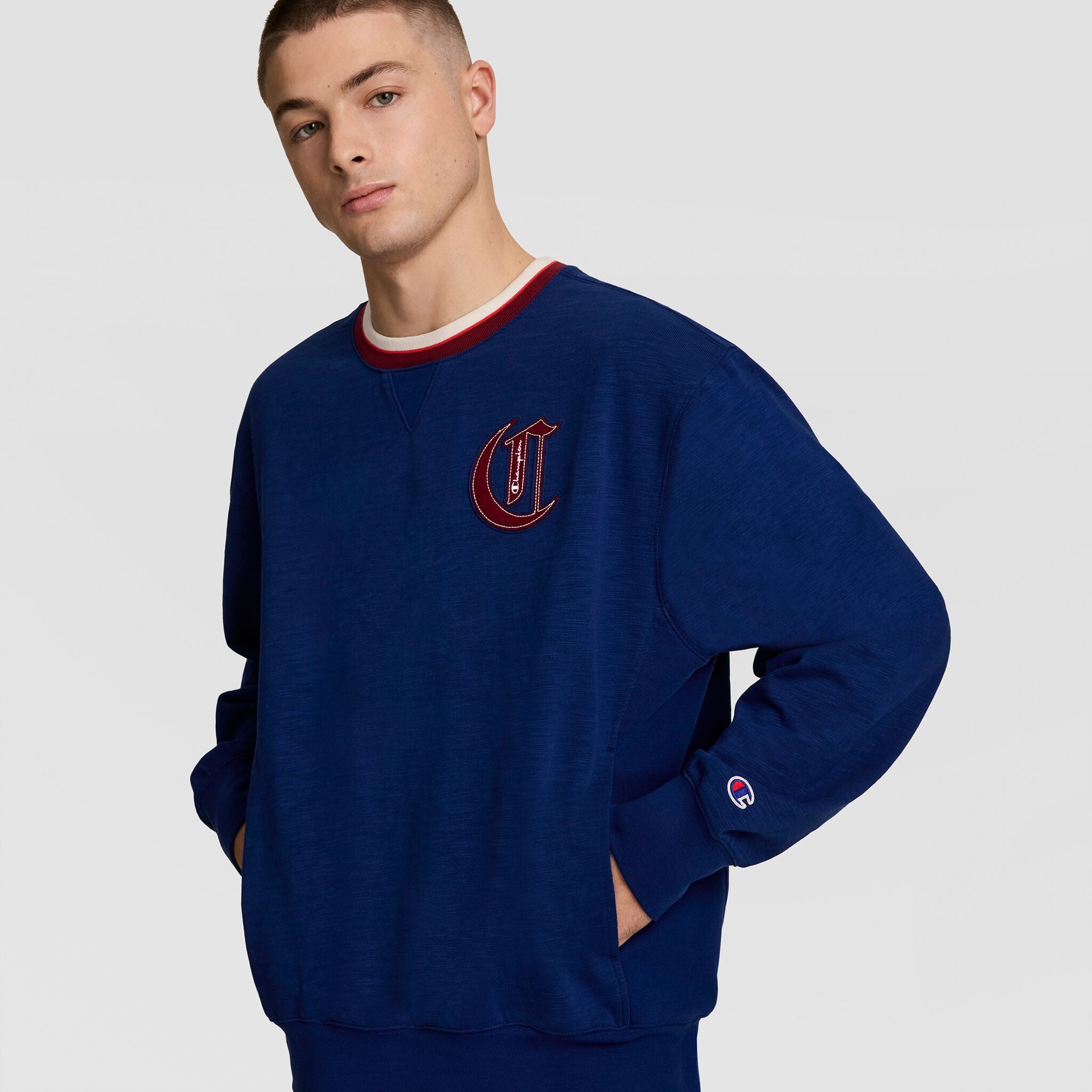 Modern Retro Washed Crew Sweatshirt. C Logo - Image 4