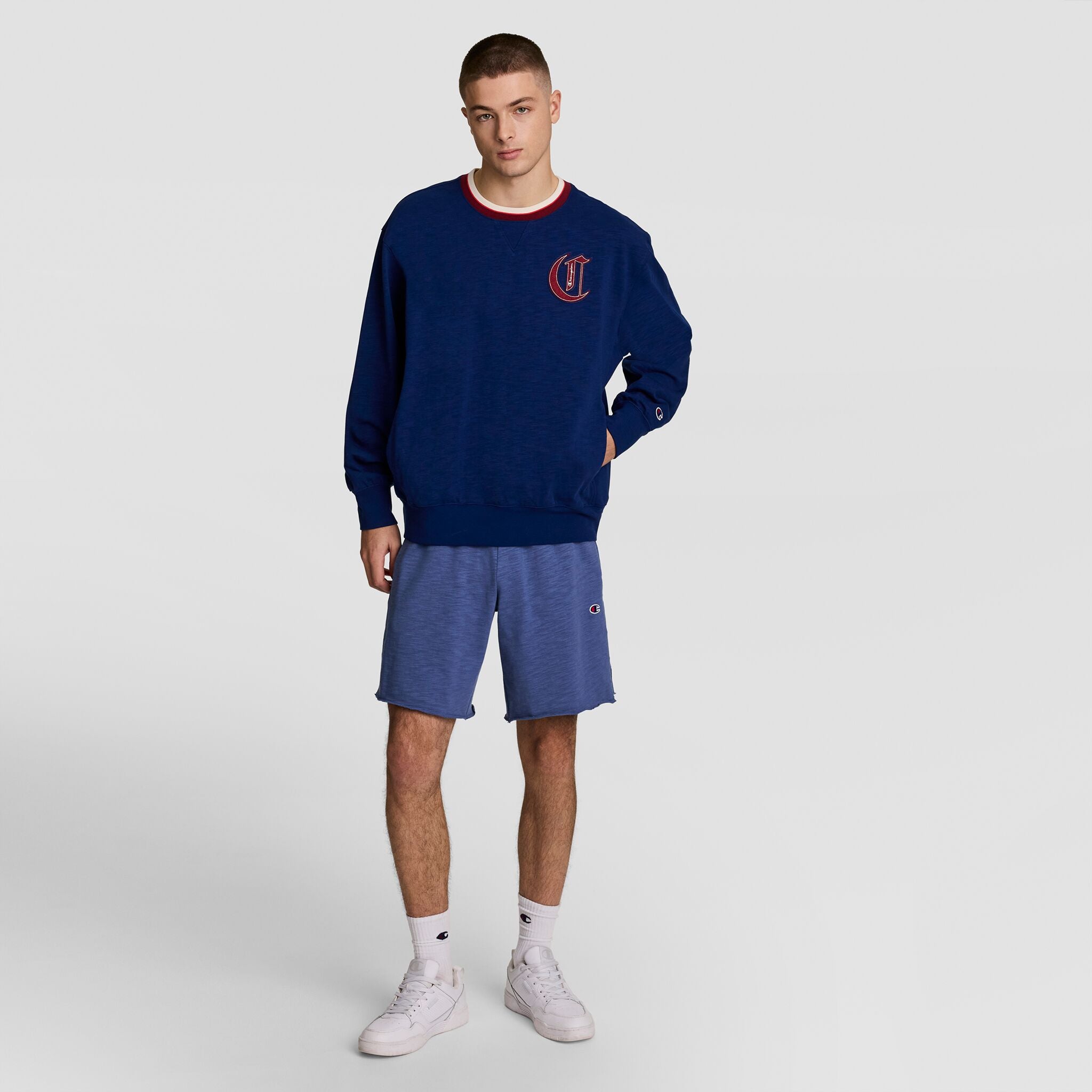 Modern Retro Washed Crew Sweatshirt. C Logo - Image 5