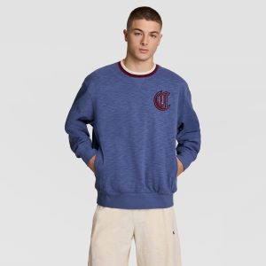 Modern Retro Washed Crew Sweatshirt. C Logo