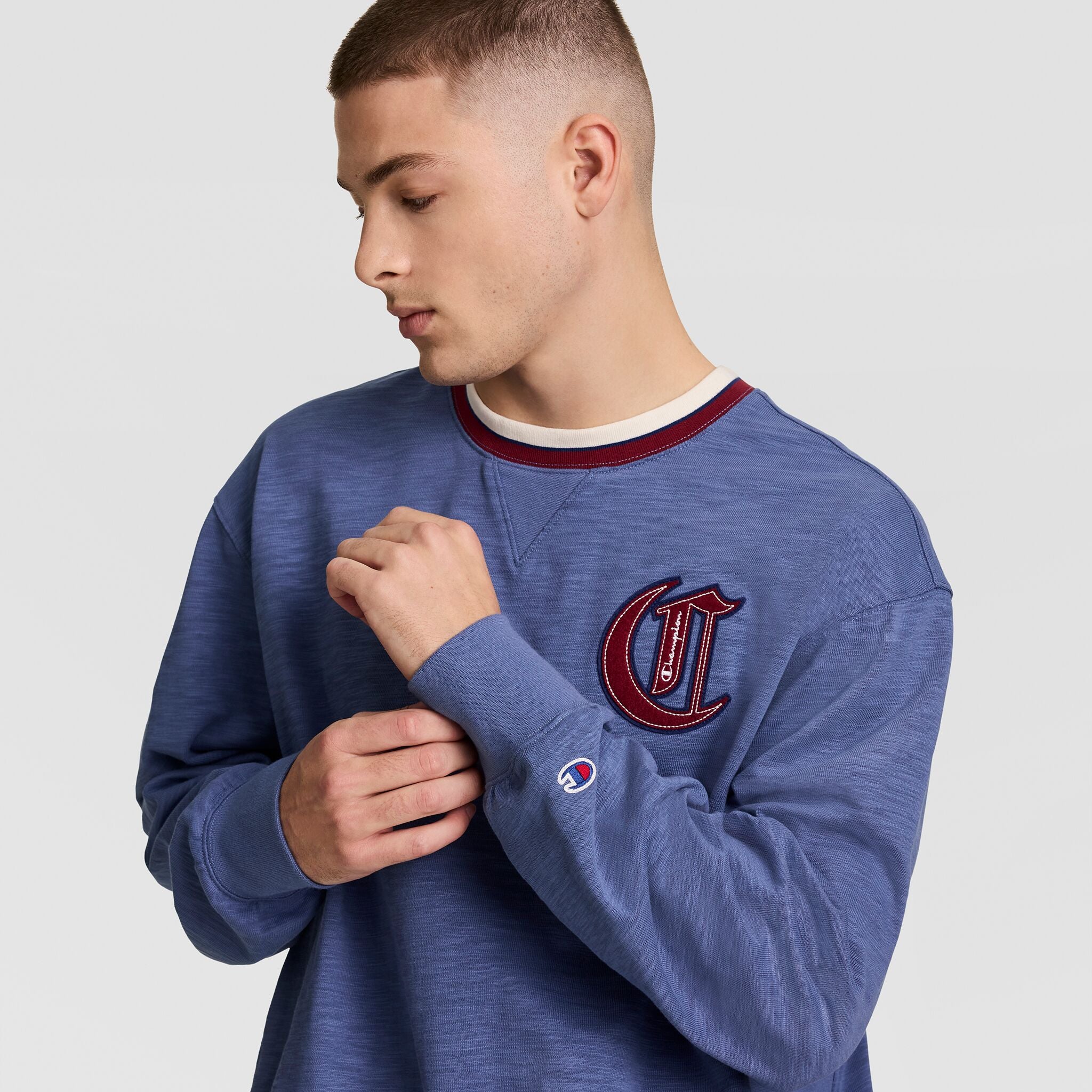 Modern Retro Washed Crew Sweatshirt. C Logo - Image 4