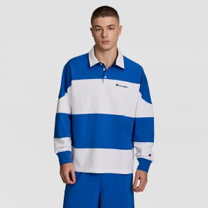 Gridiron Blocked Long Sleeve Rugby. Script Logo