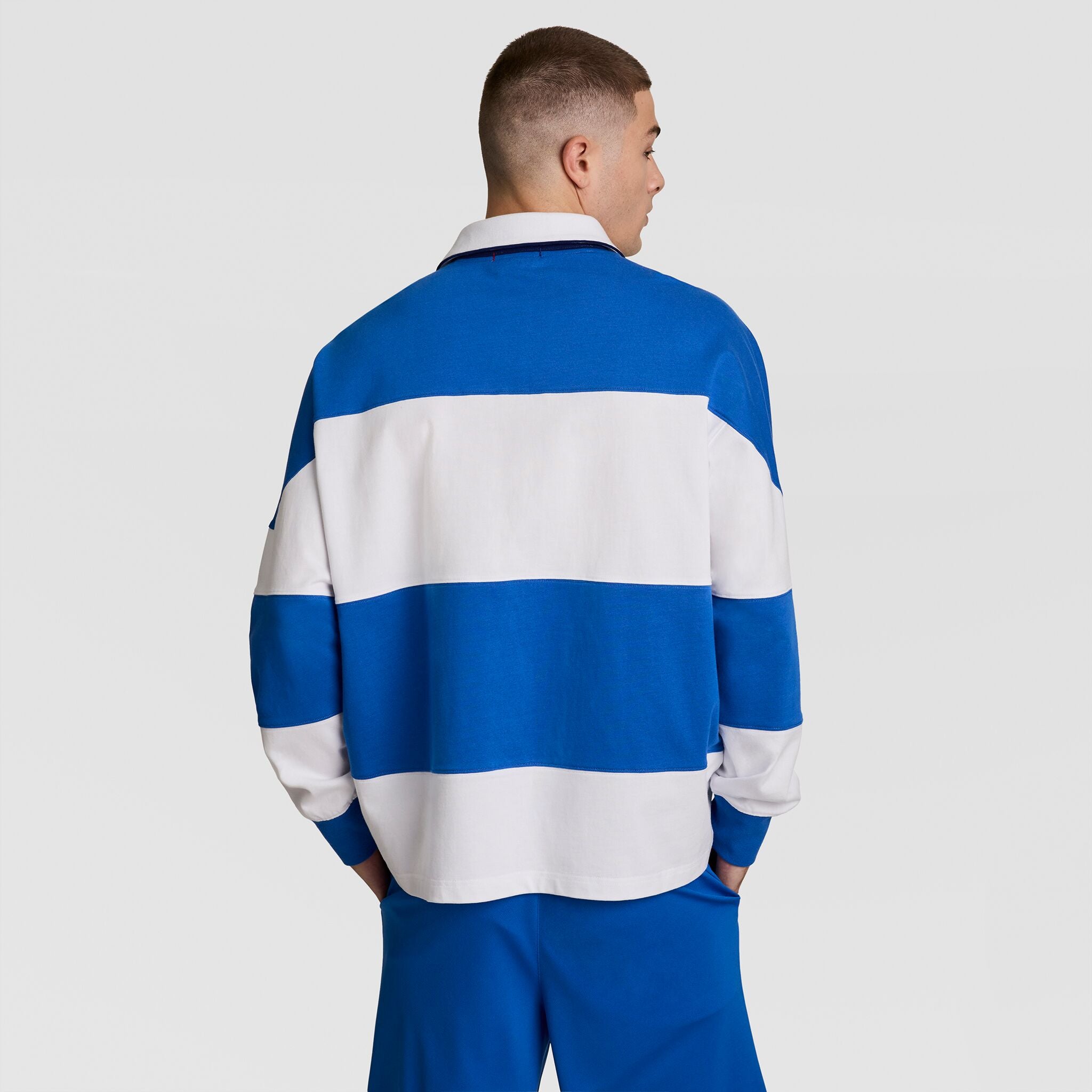Gridiron Blocked Long Sleeve Rugby. Script Logo - Image 2