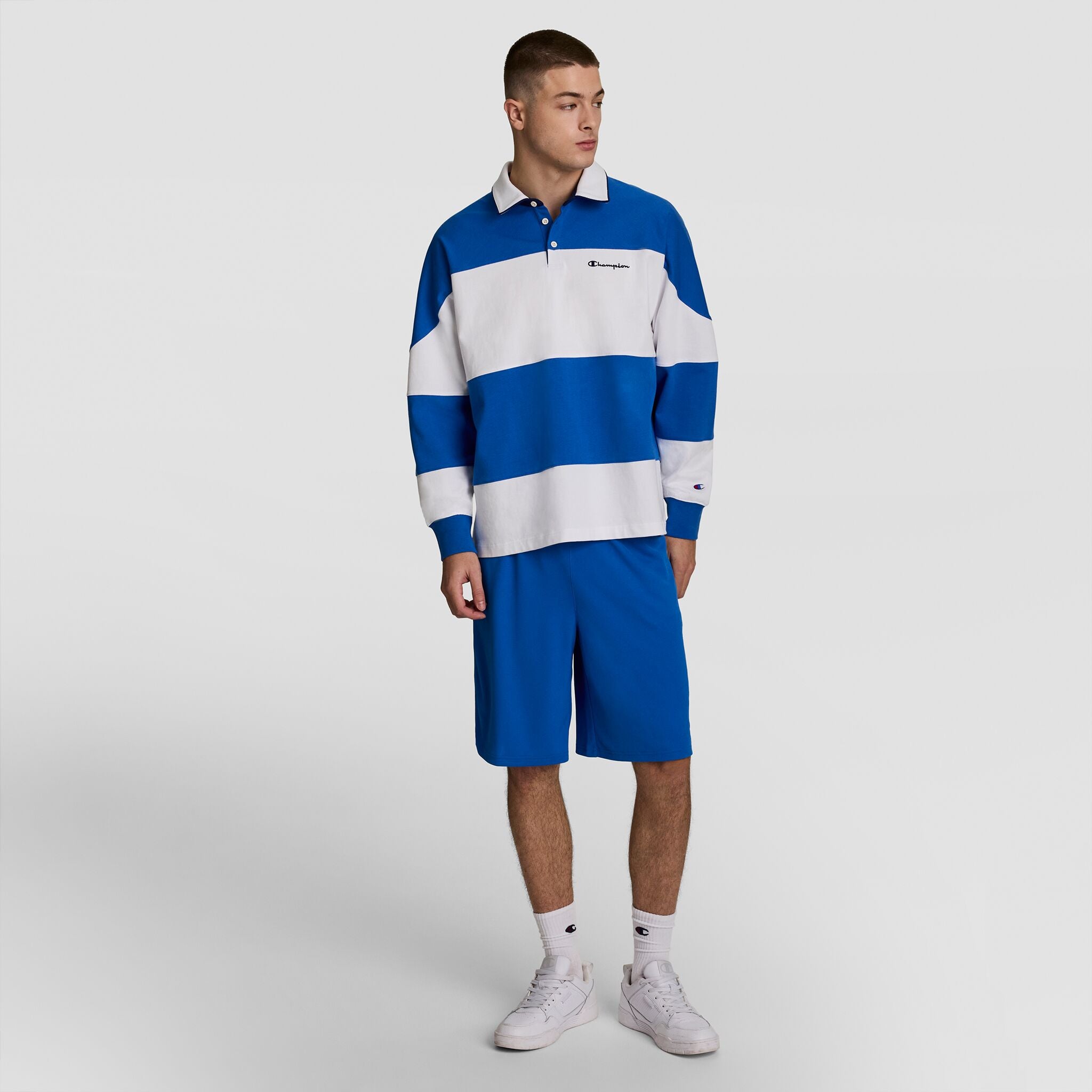 Gridiron Blocked Long Sleeve Rugby. Script Logo - Image 5