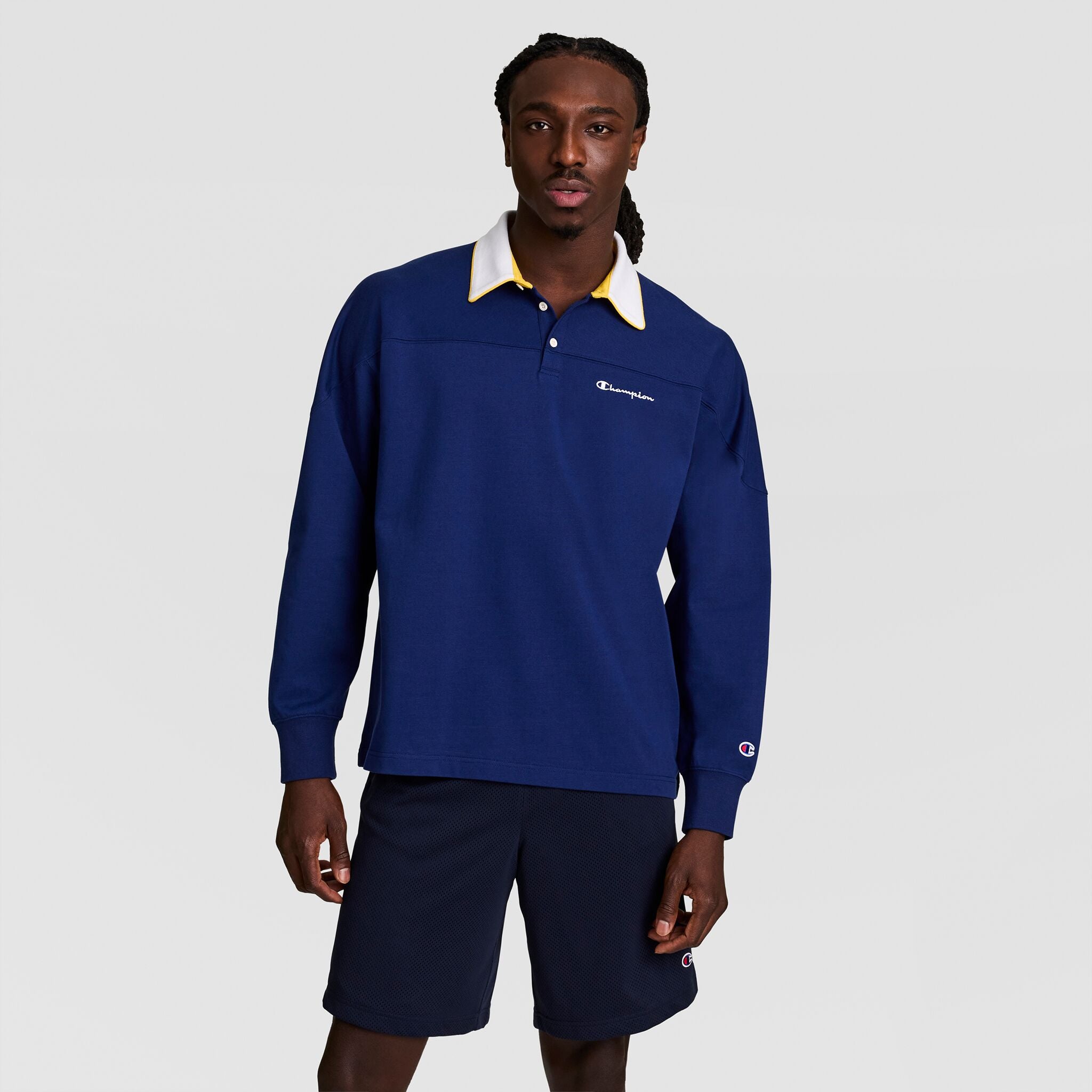 Gridiron Long Sleeve Rugby. Script Logo