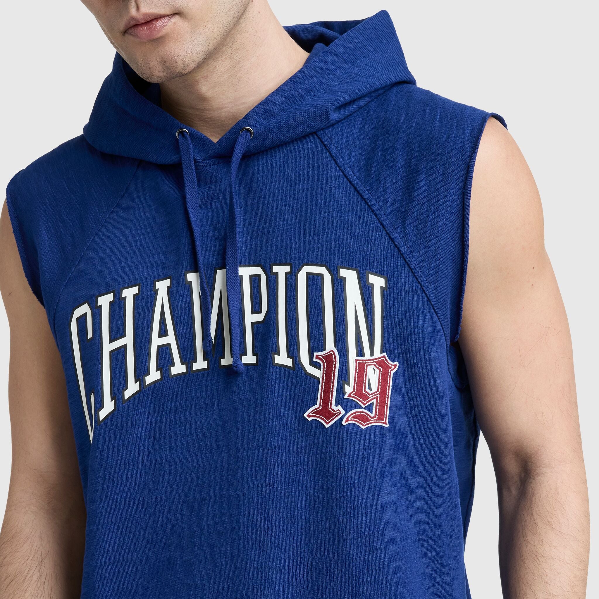 Modern Retro Washed Sleeveless Hoodie. C Logo - Image 5