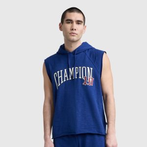 Modern Retro Washed Sleeveless Hoodie. C Logo