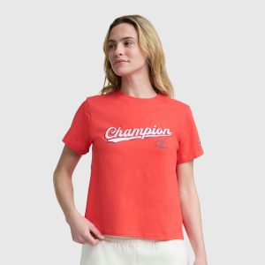 Modern Retro Baseball Graphic T-Shirt. Script Logo