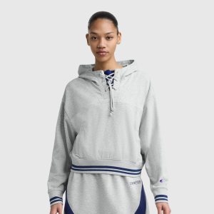 Tackle Lace Front Hoodie. Tonal Embroidered C Logo