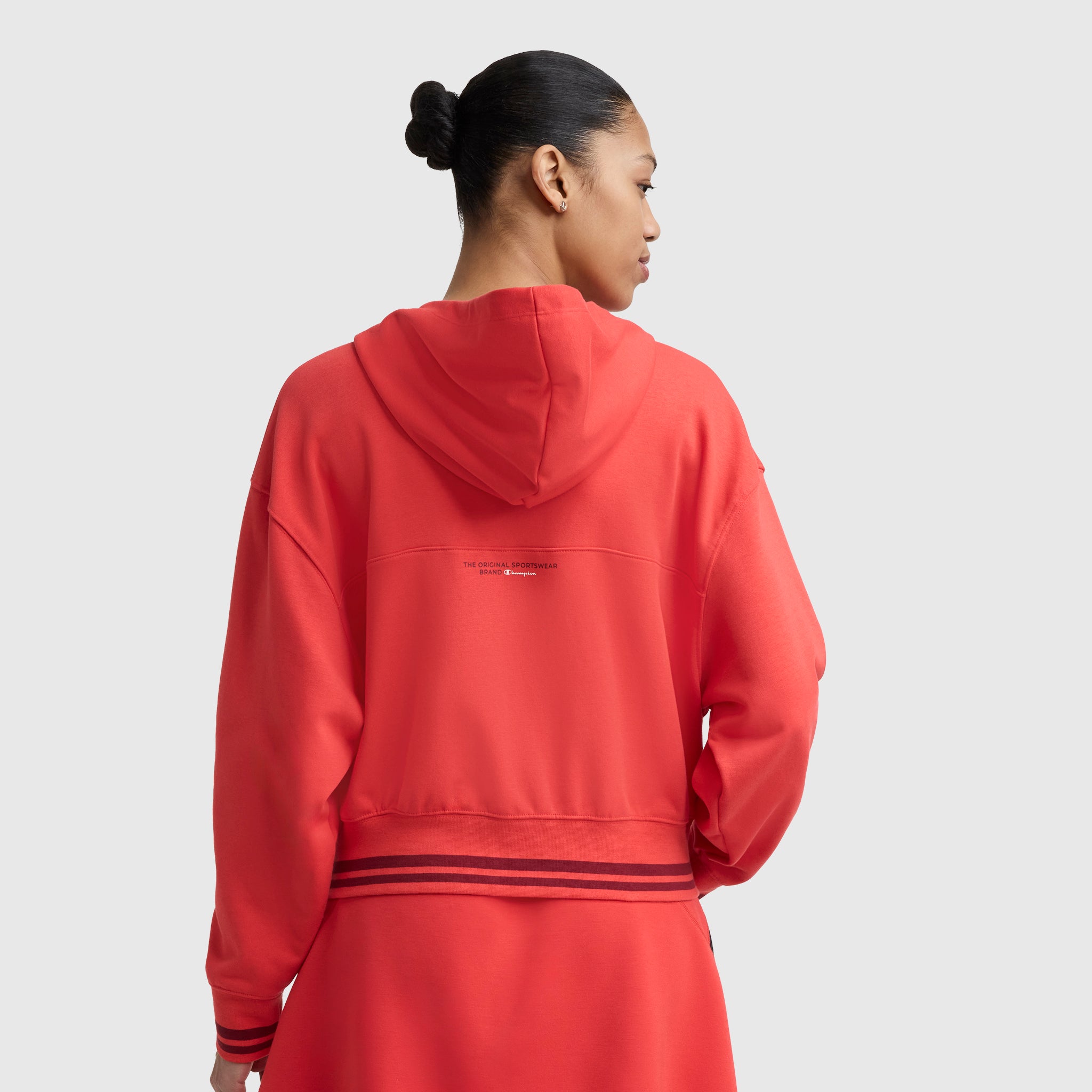 Tackle Lace Front Hoodie. Tonal Embroidered C Logo - Image 2