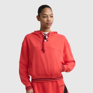 Tackle Lace Front Hoodie. Tonal Embroidered C Logo