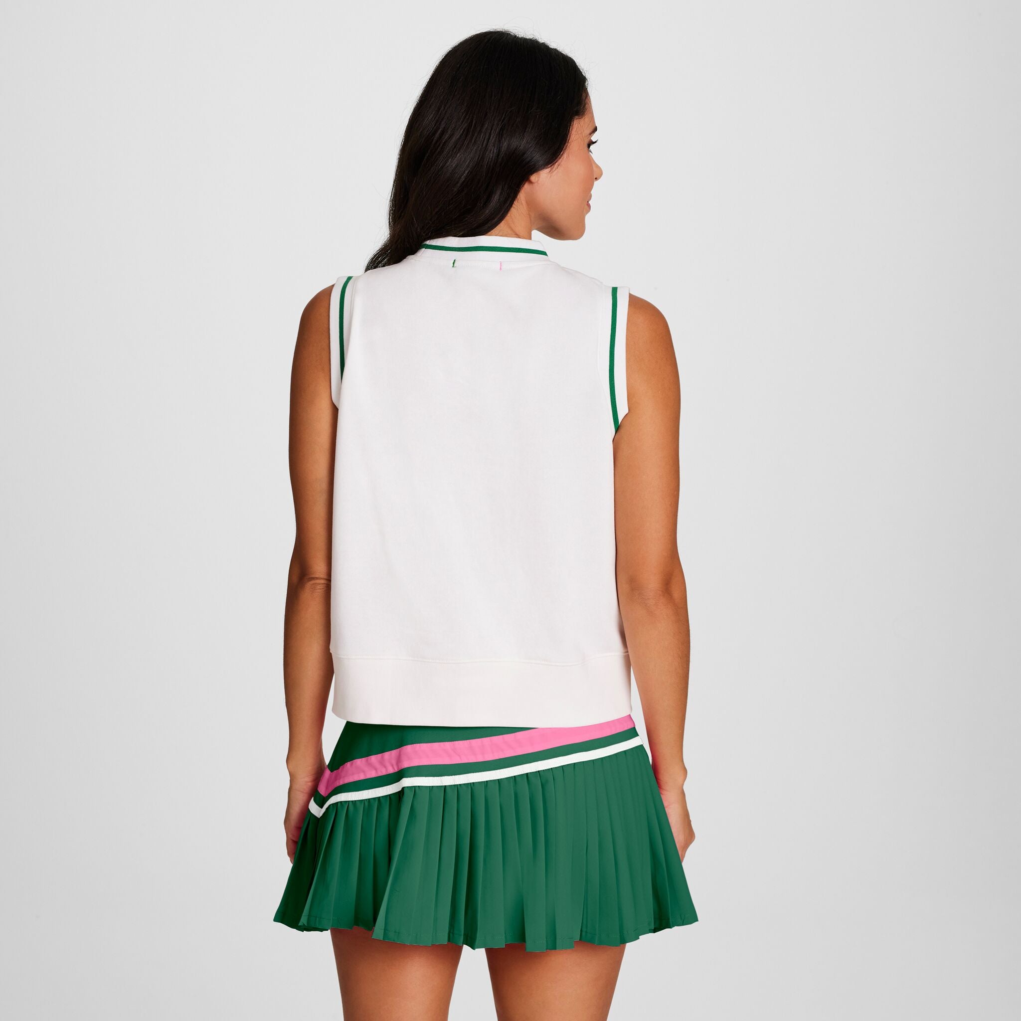 Country Club Sleeveless Top. Embroidered Script Logo - Image 2