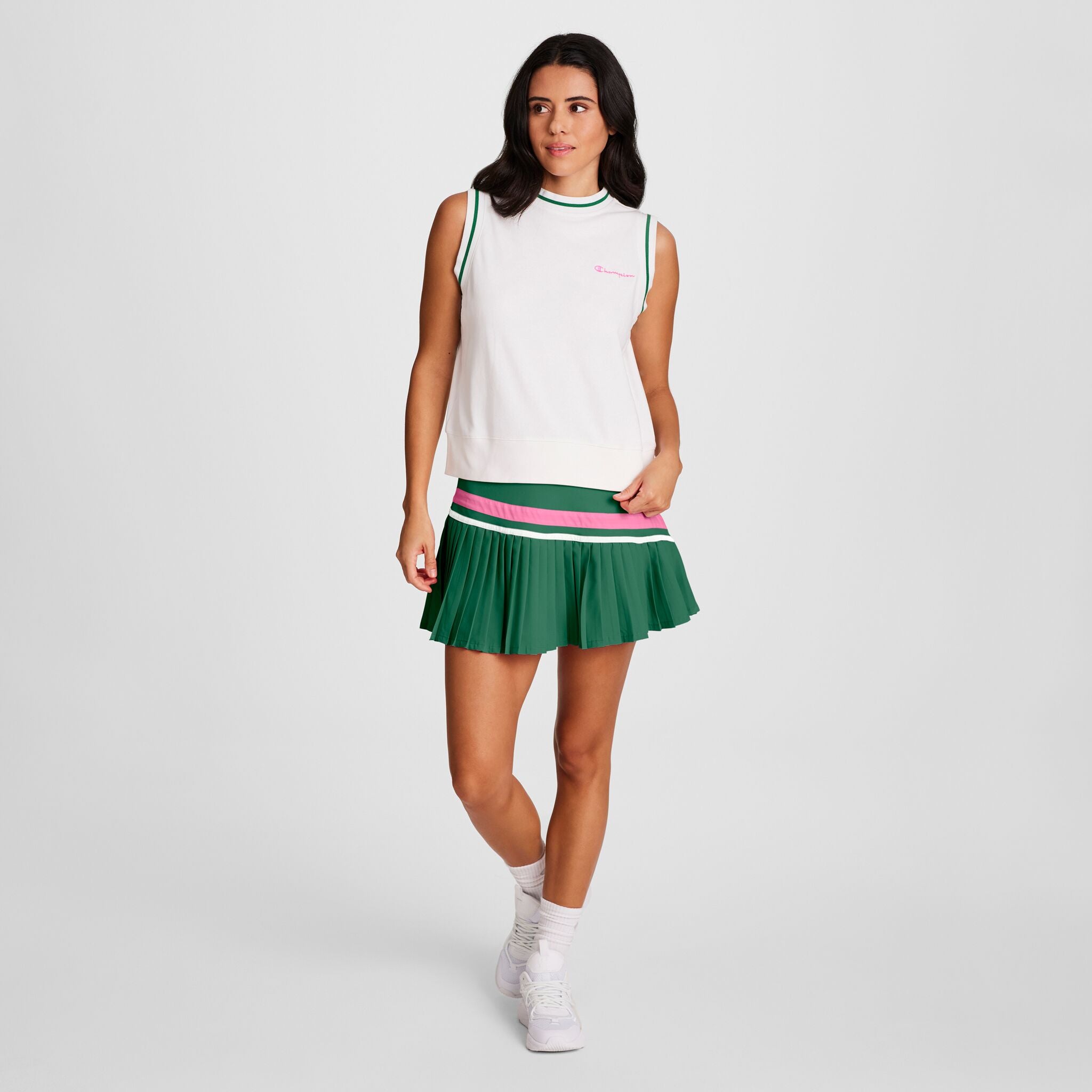 Country Club Sleeveless Top. Embroidered Script Logo - Image 5