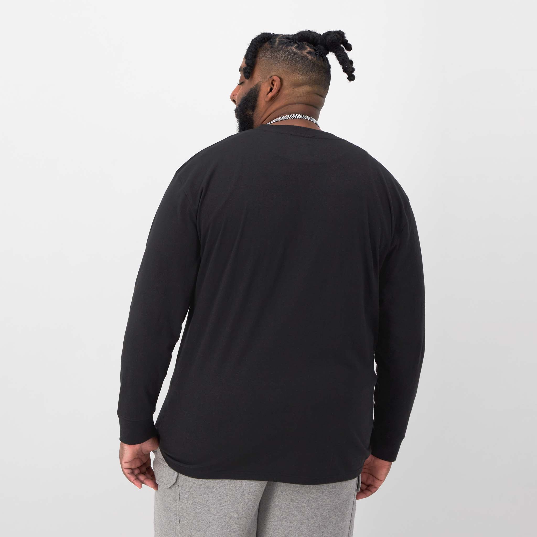 Classic Long Sleeve T-Shirt. Embroidered C Logo - Big & Tall - Image 3