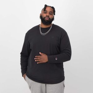 Classic Long Sleeve T-Shirt. Embroidered C Logo - Big & Tall