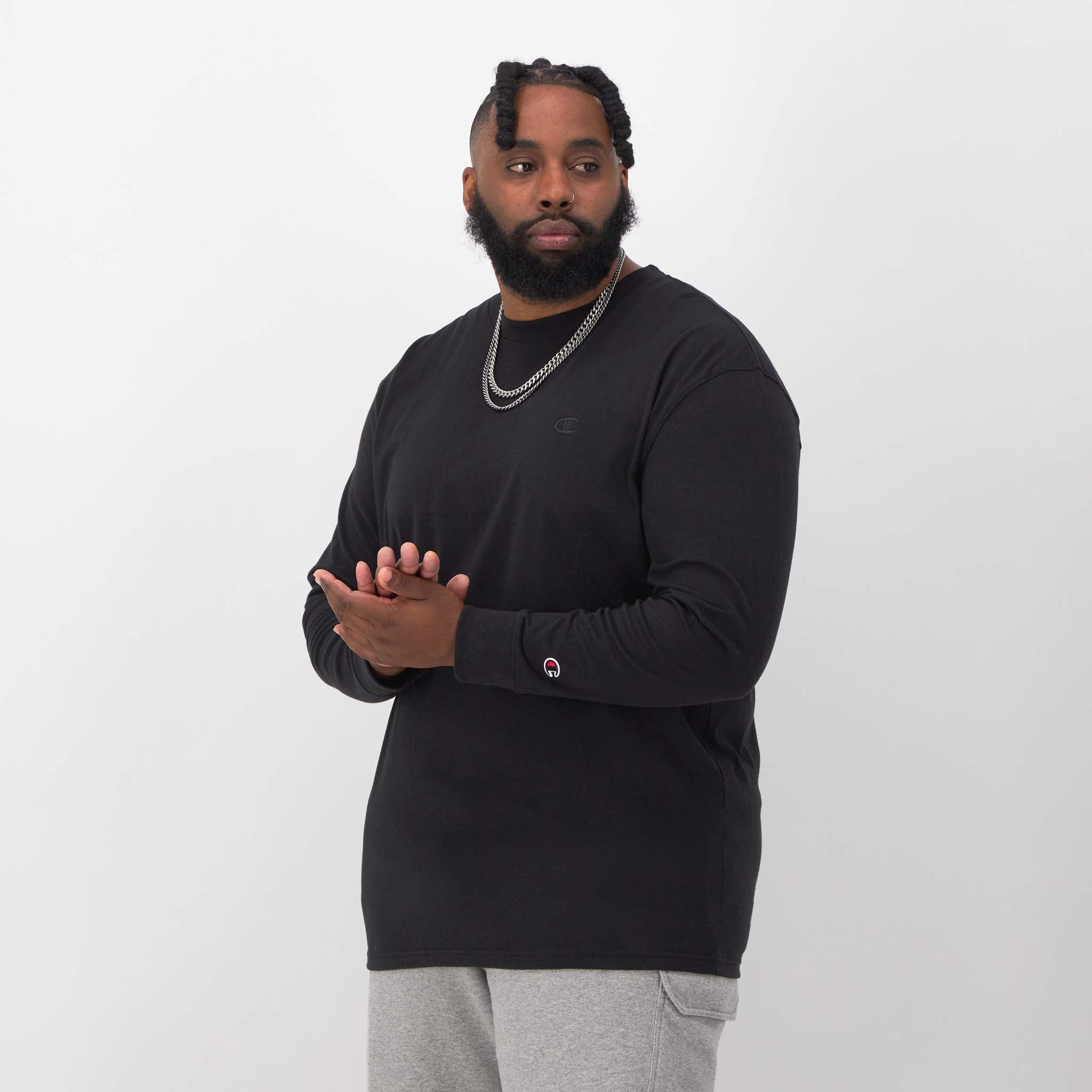 Classic Long Sleeve T-Shirt. Embroidered C Logo - Big & Tall - Image 2